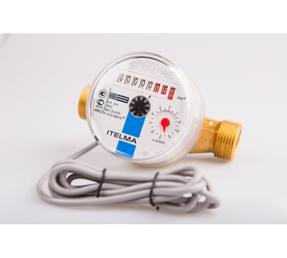 Изображение товара Счетчик холодной воды ITELMA (Ду=15мм, L=80мм, Qном=1,5 м3/ч, импульсный выход ГЕРКОН, вес импульса =1 л) WFK24.D080-3-B-L-01-IP54