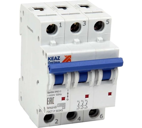 Изображение товара Выключатель нагрузки модульный КЭАЗ OptiDin BM63P-340-ОМ4-РЕГ (ВМ63Р) 234003