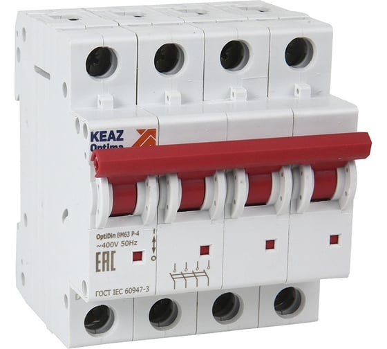 Изображение товара Выключатель нагрузки модульный КЭАЗ OptiDin BM63P-440-УХЛ3 (ВМ63Р) 103897