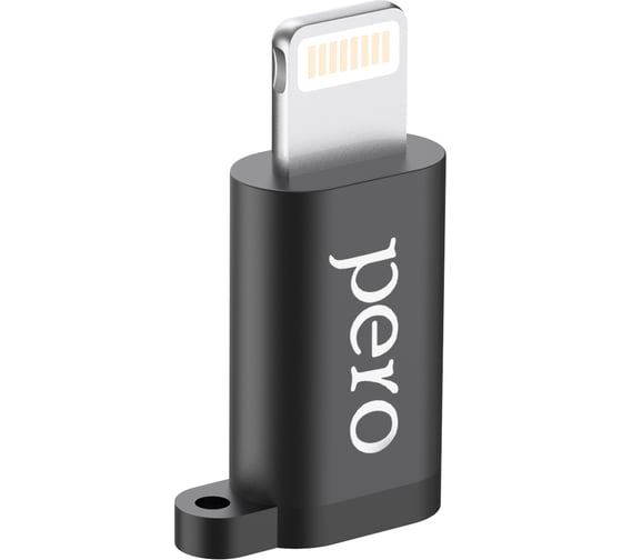 Изображение товара Адаптер AD01 LIGHTNING TO MICRO USB, черный Pero PRAD01LMBK
