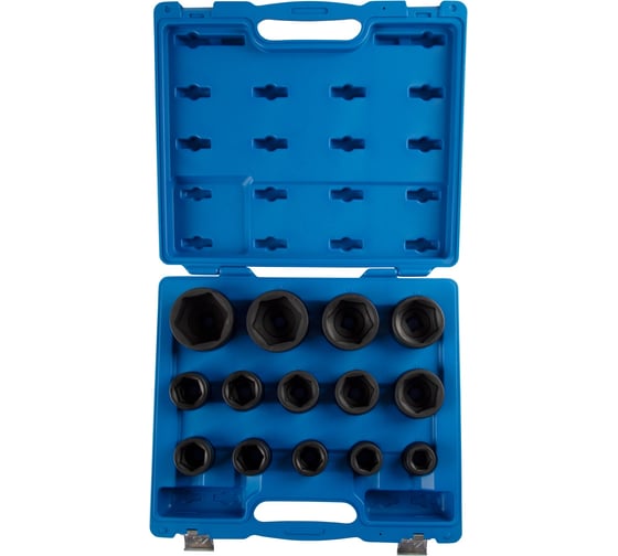 Изображение товара Набор ударных торцевых головок, шестигранные, 24-65 мм, 14 предметов, 3/4DR KING TONY 6424MP