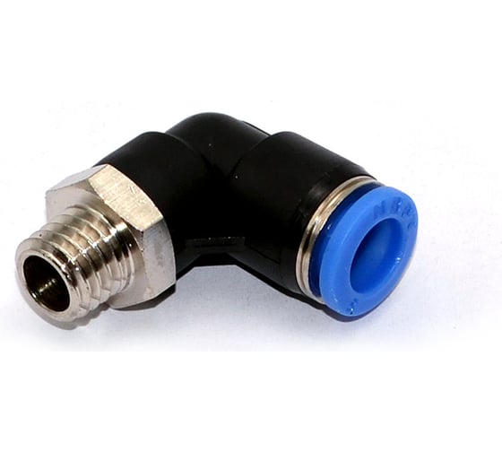 Изображение товара Пневмофитинг цанговый L-образный HIMPT, с наружной резьбой PL 8-М10х1.5 00-00012492