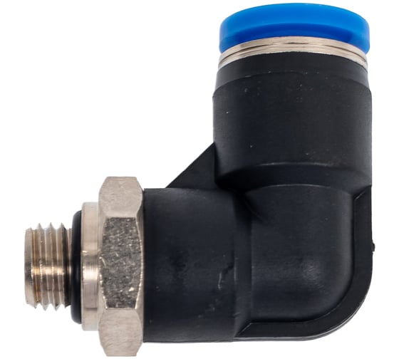 Изображение товара Пневмофитинг цанговый L-образный HIMPT, с наружной резьбой PL 8-М08х1.0 00-00012491