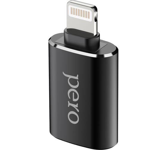 Изображение товара Адаптер Pero AD02 OTG LIGHTNING TO USB 3.0, черный PRAD02LTBK