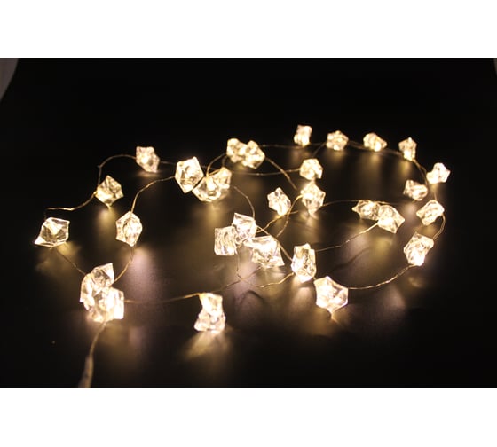 Изображение товара Гирлянда светодиодная Фарлайт на медном проводе Кристалл 3 м USB 30 LED теплый белый IP20 FAR002386