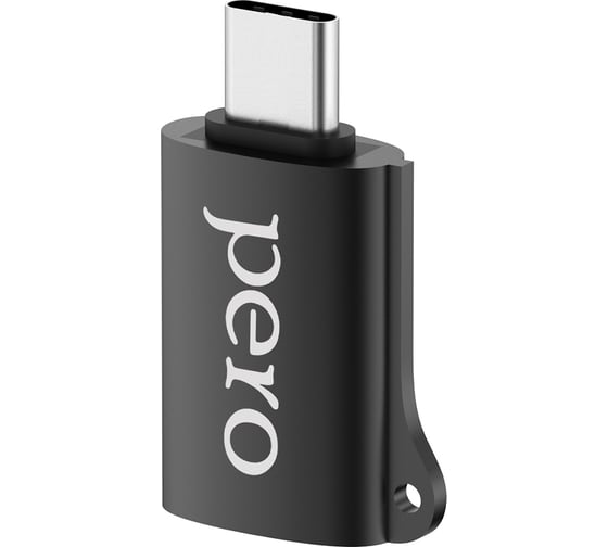 Изображение товара Адаптер Pero AD02 OTG TYPE-C TO USB 2.0, черный PRAD02TUBK