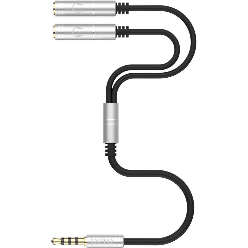 Изображение товара Аудио разветвитель PERO AD07 PREMIUM AUX SPLITTER, серебристый PRAD09MSSR