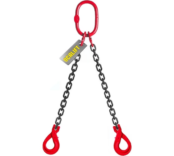 Изображение товара Цепной строп LITELIFT 2СЦ 1,6т 2,5м с самозакрывающимися крюками двухветвевой цепь 6x18 T8 G80 2sc1600t25s