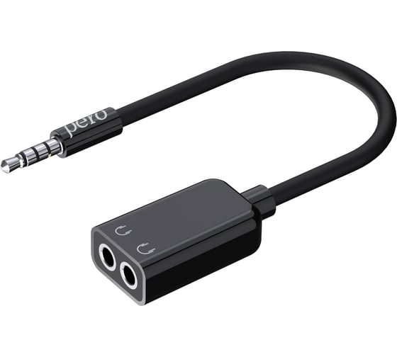 Изображение товара Аудио разветвитель PERO AD06 AUX SPLITTER, черный PRAD06PSBK