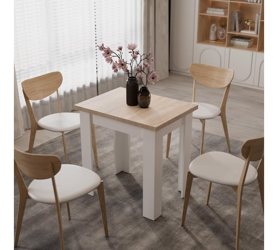 Изображение товара Стол ТриЯ Ронкс Дуб Сонома светлый/Белый 259639