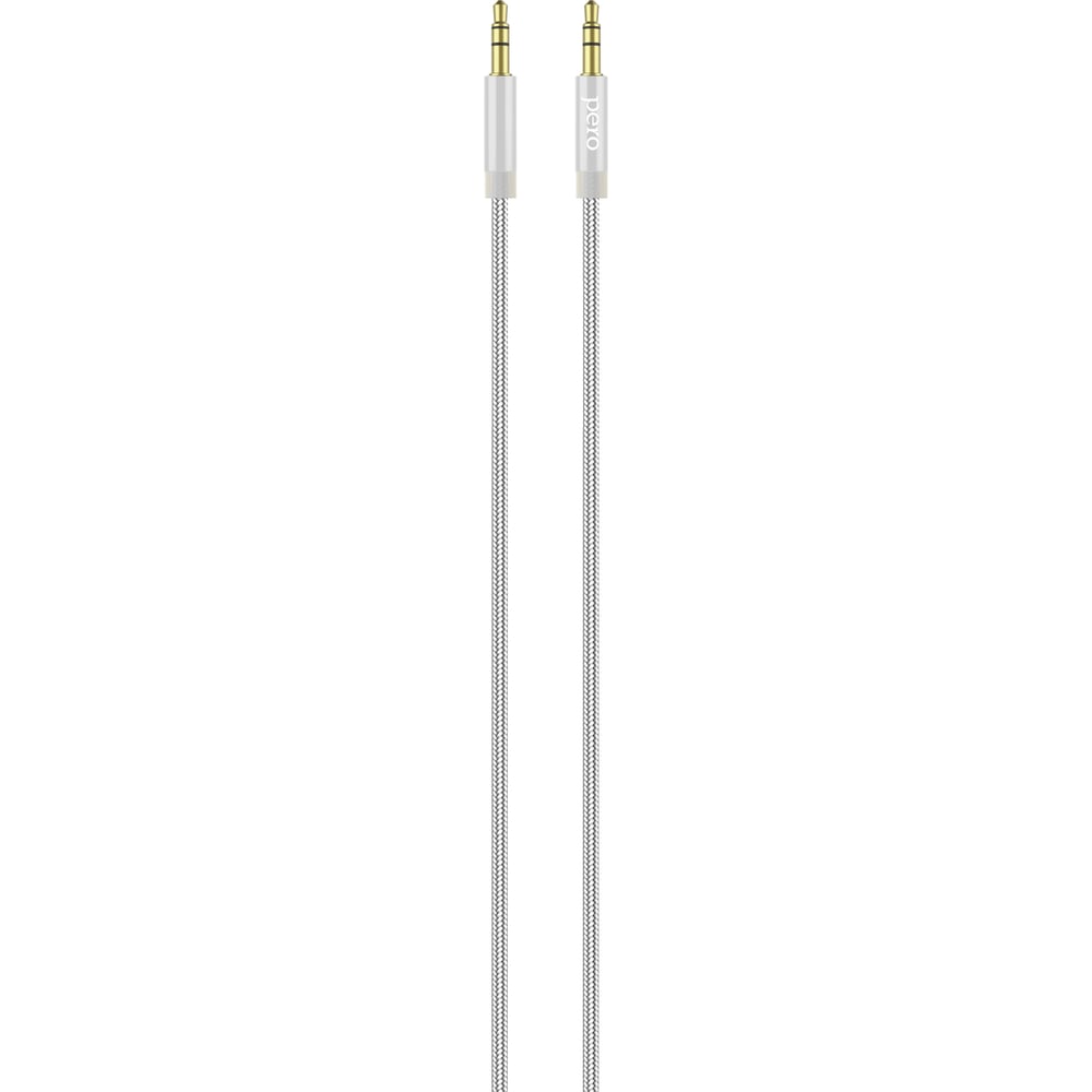 Изображение товара Аудио-кабель PERO MC-01 2x3.5 JACK 1м серебро