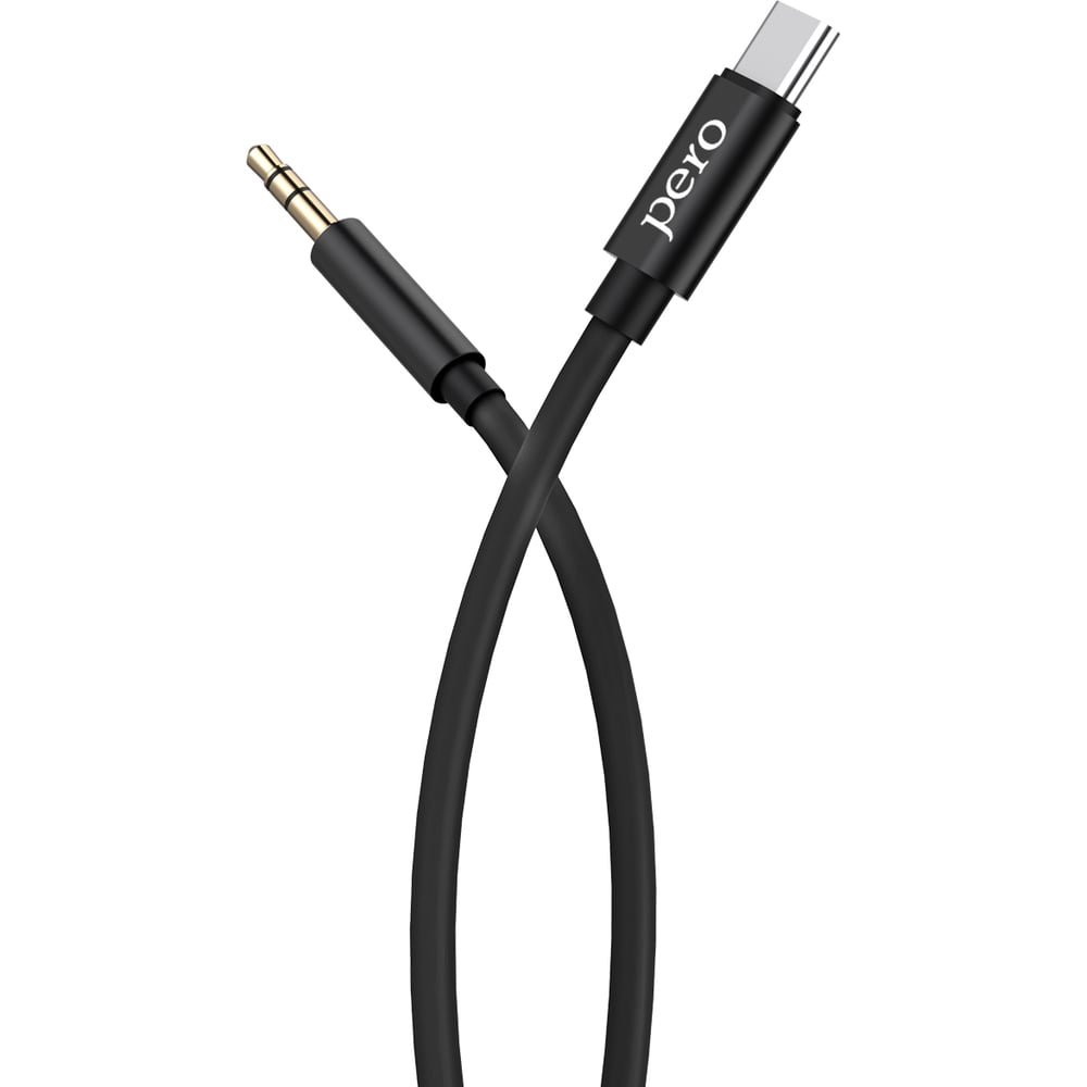Изображение товара Аудио-кабель PERO MC-02 TYPE-C TO 3.5 JACK 1м черный