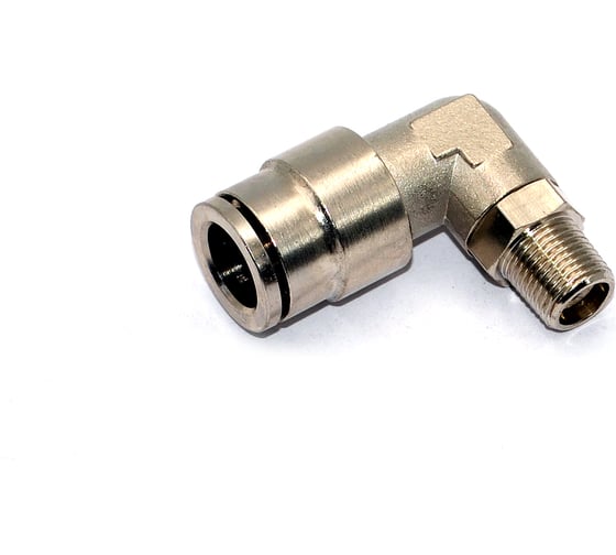 Изображение товара Пневмофитинг латунный L-образный HIMPT NPLT 10-01, с наружной резьбой R1/8" 00-00012555