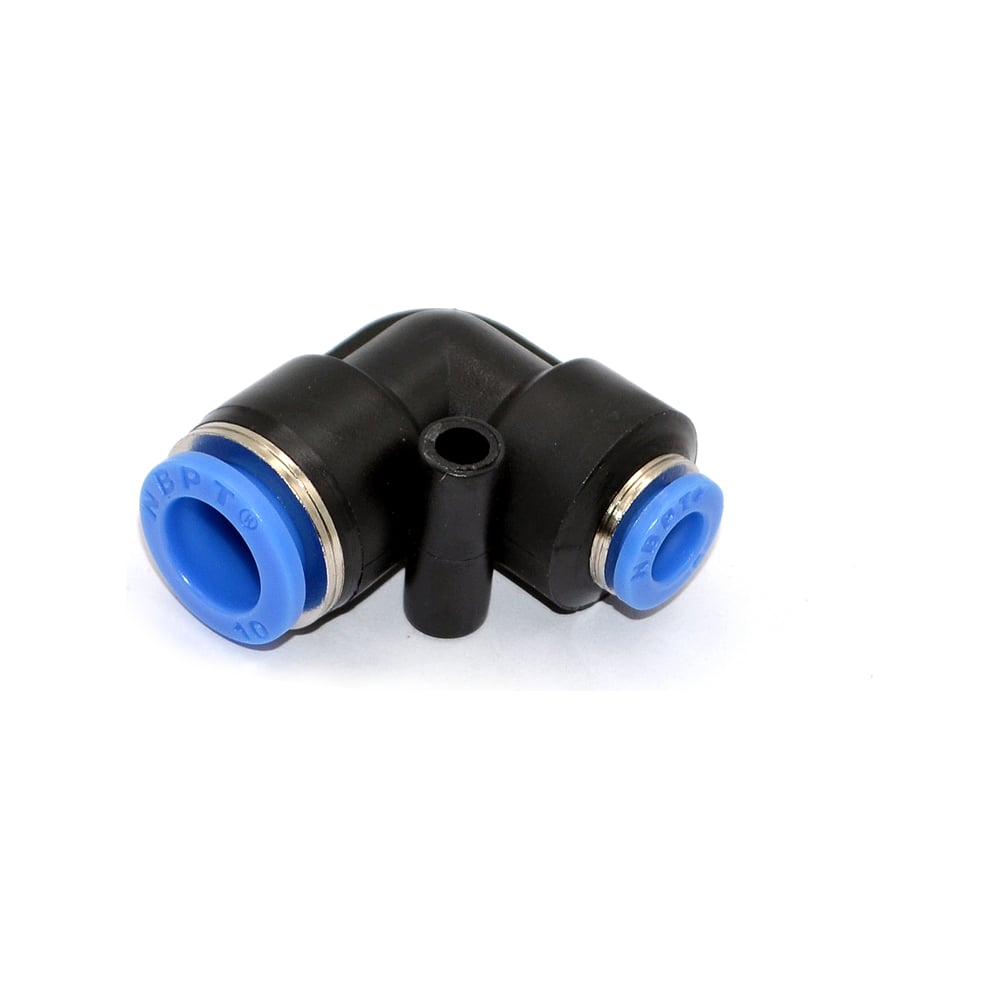 Изображение товара Пневматический цанговый фитинг HIMPT PUL 10-6 пластиковый, Г-образный