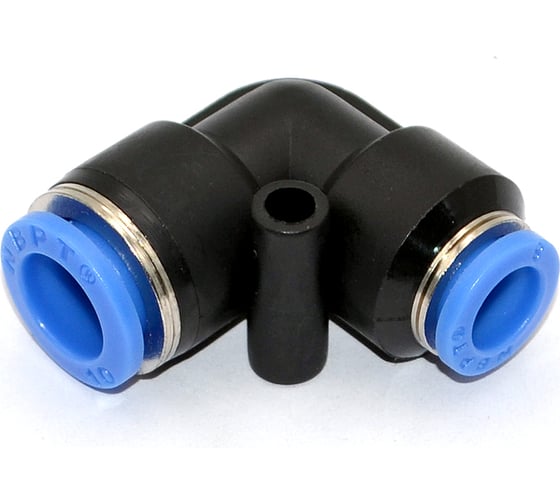 Изображение товара Фитинг пневматический цанговый HIMPT пластиковый Г-образный PUL 10-8 00-00012527