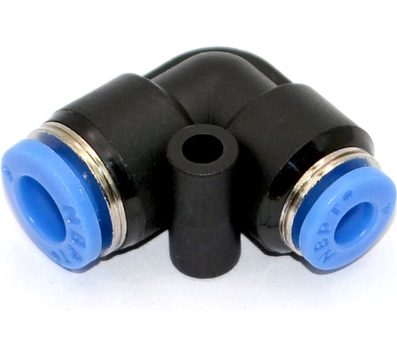 Изображение товара Фитинг пневматический цанговый HIMPT пластиковый, Г-образный PUL 6-4 00-00012524