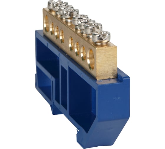 Изображение товара Шина нулевая КЭАЗ с изолятором OptiKit BB-D-N-DIN-18-6х9-синий 20 шт 277846