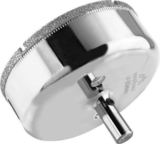 Изображение товара Коронка с центрирующим сверлом по стеклу и керамике (80х31 мм) vertextools 336-80-55