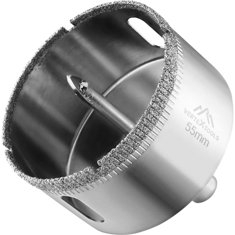 Изображение товара Коронка для стекла и керамики 55 мм Vertextools 336-55-55 с центрирующим сверлом