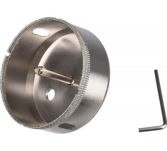 Изображение товара Коронка с центрирующим сверлом по стеклу и керамике (55х55 мм) Vertextools 336-55-55