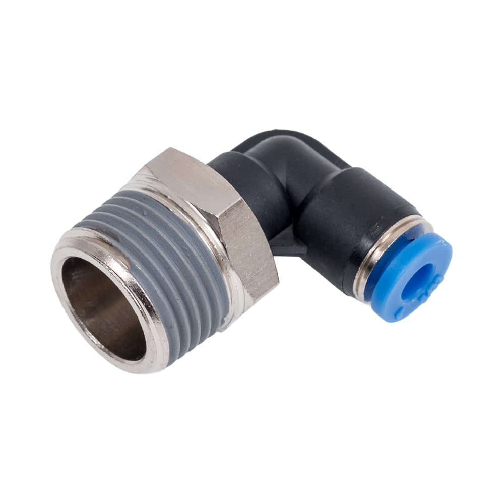 Изображение товара Пневмофитинг цанговый L-образный HIMPT PL 4-03 с наружной резьбой R3/8