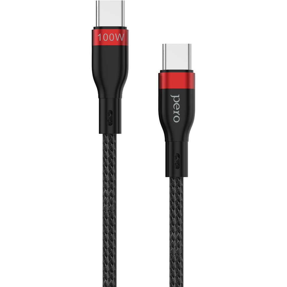 Изображение товара Кабель PERO DC-10 PD Type-C, 5A, 100W, 1.5m, черный