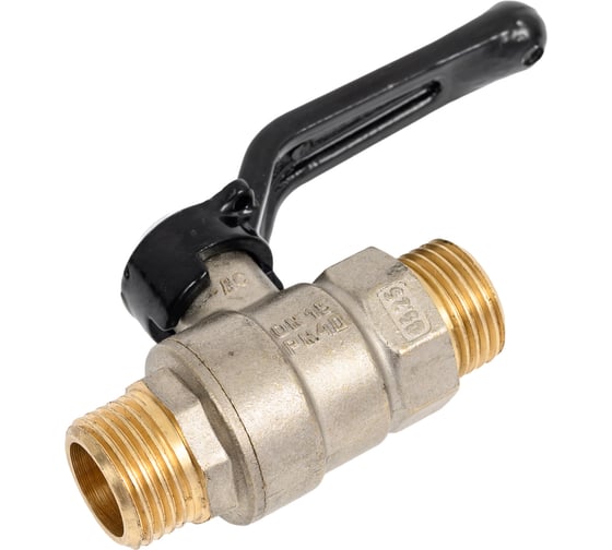 Изображение товара Шаровой кран LD Pride 47.15.Н-Н.Р латунный, наружная/наружная резьба, ручка-рычаг, 1/2" LD 47.305.15