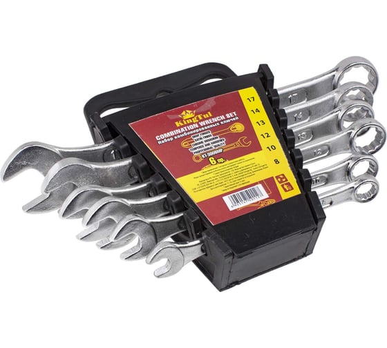 Изображение товара Набор комбинированных ключей KingTul 6пр. в пласт. держателе KT-3006MP(3635)