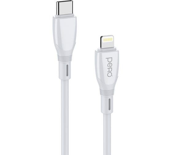 Изображение товара Дата-кабель PERO DC11 PD Type-C to Lightning, 27W, 2m, White PRDC-11TL2MW