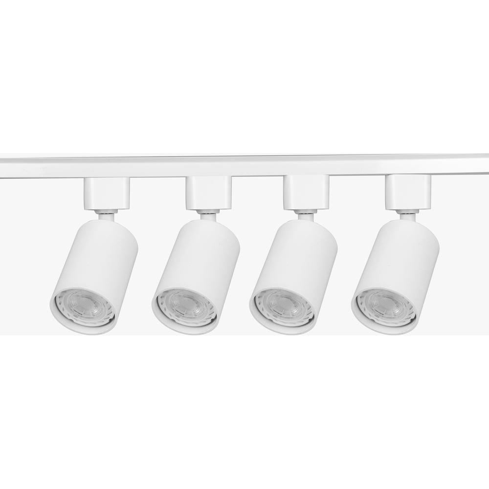 Изображение товара Трековый светильник ЭРА однофазный TR70SET4GU10WH набор из 4 шт. на шинопроводе 80 см