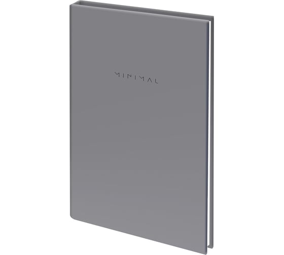 Изображение товара Блокнот BRAUBERG БОЛЬШОЙ ФОРМАТ 205x290 мм, А4, 80 л, твердый, клетка, Minimal серый 116433