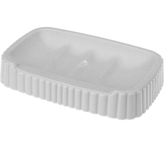 Изображение товара Мыльница Бытпласт Velvet 138х87х25 мм, светло-серый флэк 433239638