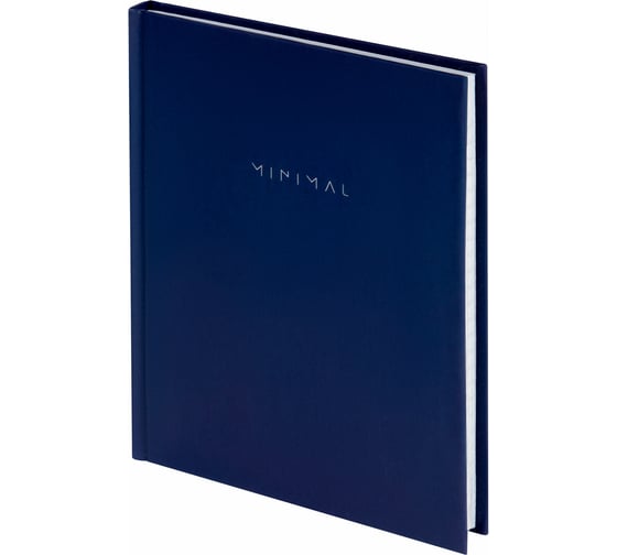 Изображение товара Блокнот BRAUBERG МАЛЫЙ ФОРМАТ 110x147 мм, А6, 80 л, твердый, клетка, Minimal, синий 116447