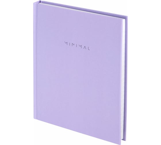 Изображение товара Блокнот BRAUBERG МАЛЫЙ ФОРМАТ 110x147 мм, А6, 80 л, твердый, клетка, Minimal, сиреневый 116448