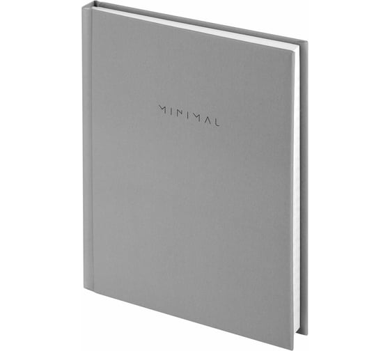 Изображение товара Блокнот BRAUBERG МАЛЫЙ ФОРМАТ 110x147 мм, А6, 80 л, твердый, клетка, Minimal, серый 116445