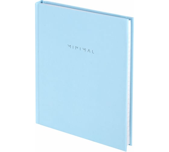 Изображение товара Блокнот BRAUBERG МАЛЫЙ ФОРМАТ 110x147 мм, А6, 80 л, твердый, клетка, Minimal, голубой 116450