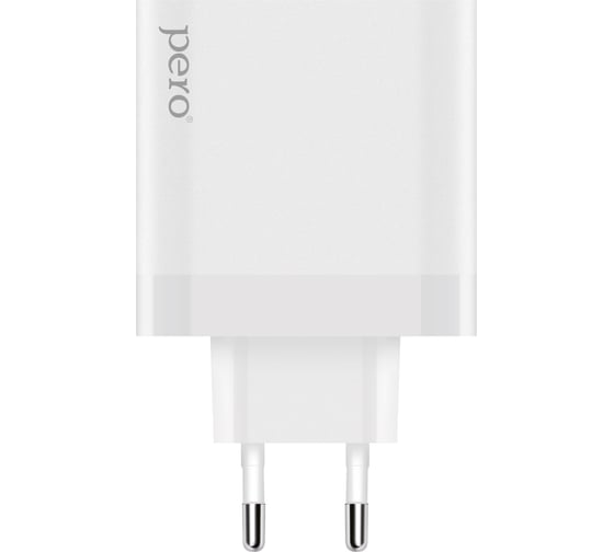 Изображение товара Сетевое зарядное устройство PERO TC12 USB-A QC3.0 + USB-C PD, 48W белый ТС12W