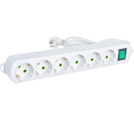 Изображение товара Удлинитель Lezard LETITIA с/з 6 входов 2 метра с выключателем 721-0602-602