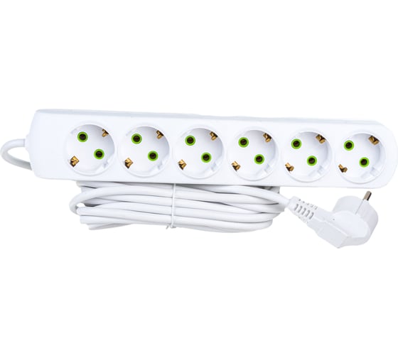 Изображение товара Удлинитель Lezard LETITIA с заземлением 6 входов 5 метров 721-0605-601