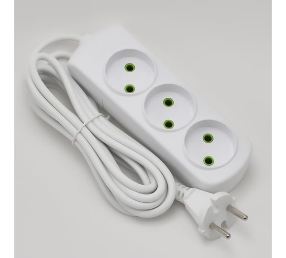 Изображение товара Удлинитель Lezard LETITIA без заземления 3 входа 3 метра 721-0303-303