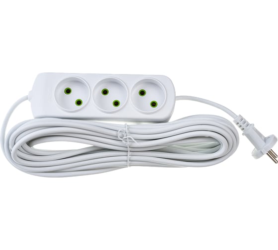 Изображение товара Удлинитель Lezard LETITIA без заземления 3 входа 10 метров 721-0310-303