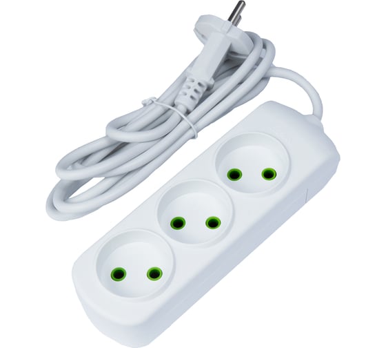 Изображение товара Удлинитель Lezard LETITIA без заземления 3 входа 2 метра 721-0302-303