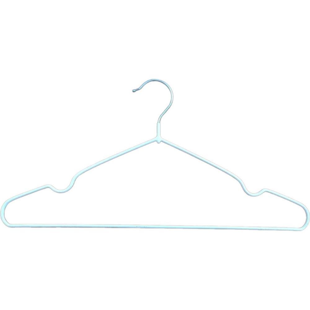 Изображение товара Металлическая прорезиненная вешалка ООО ПК СТМ 2.5, белая, 410х210х3 мм