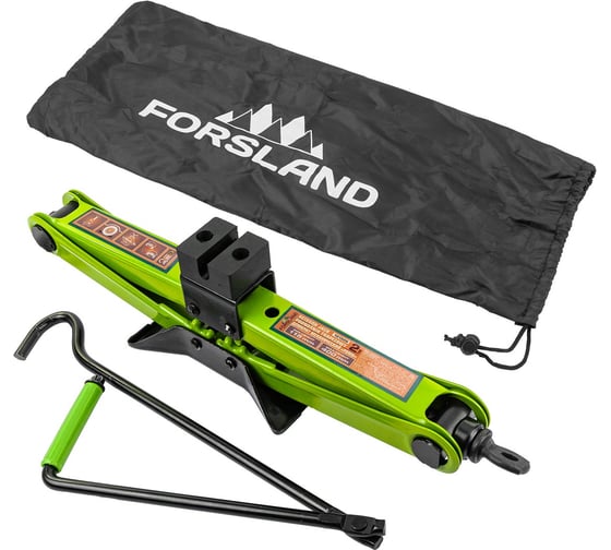 Изображение товара Домкрат механический Forsland ромб 2 т (h min 115мм, h max 400мм, L-420мм) в водоотталкивающем чехле Forsland-10152D(59983)