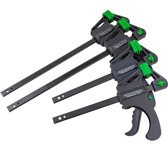Изображение товара Комплект струбцин быстрозажимных Rockforce 4 предмета (6 2шт, 12 2шт) RF-38404(60272)