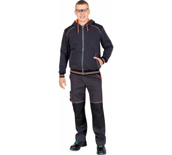 Изображение товара Толстовка CERVA НОКСФИЛД темно-серый/оранжевый, 48-50/182-188 31037684-4850/5