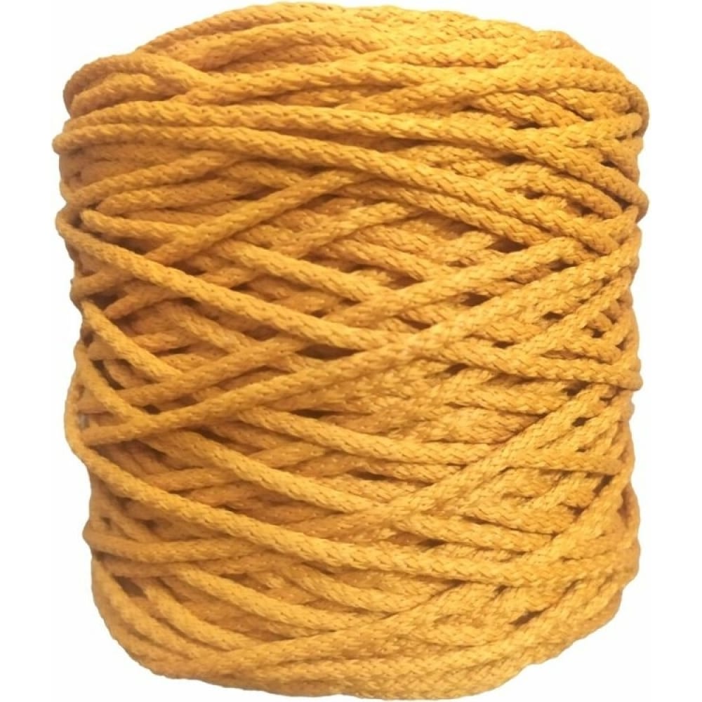 Полиэфирный шнур Эбис шнур для вязания 100% полиэфир 1мм 200м 75±10гр 08 желтый