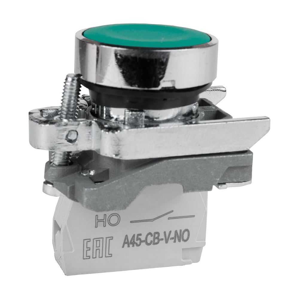 Изображение товара Кнопка КЭАЗ OptiSignal D22 C4-P-310 зеленая металлическая 1НО XB4BA31 14 шт