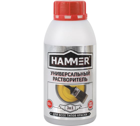 Изображение товара Универсальный растворитель-очиститель HAMMER 0,5 л ЭК000126966