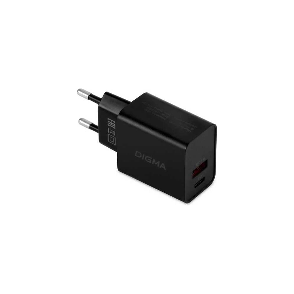 Изображение товара Сетевой адаптер DIGMA DGW2D 20W с двумя портами USB-C/USB-A для быстрой зарядки Изображение товара Сетевой адаптер DIGMA DGW2D 20W с двумя портами USB-C/USB-A для быстрой зарядки